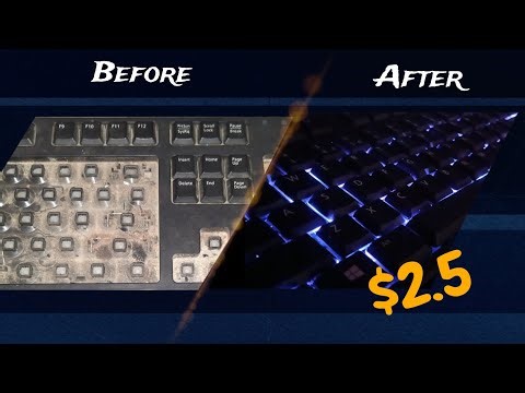 I transformed my 10 years old keyboard into a gaming keyboard! | RGB strip | DIY |