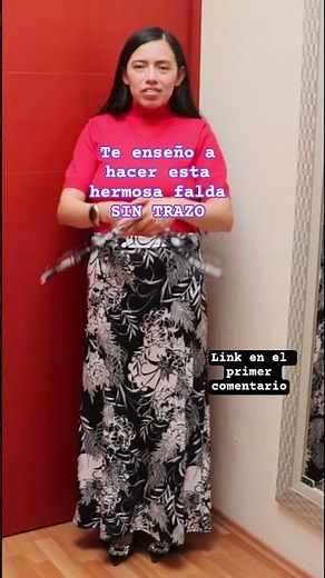 Aprende a hacer esta hermosa falda SIN TRAZO link en los comentarios