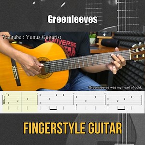Greensleeves - Fingerstyle Guitar Tutorial TAB & Lyrics ↓ ↓ TABS (PDF) ↓ ↓ https://www.yunus-guitarist.com/produk/greensleeves-pdf/ | Guitar Intensive