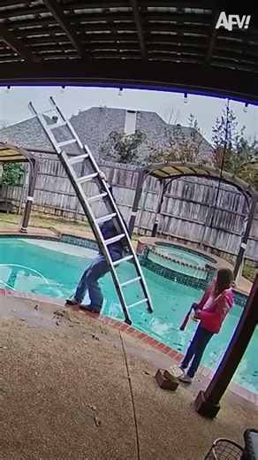 Dads Falling Off Ladders in 4K 📹 #afv #cctv #dads