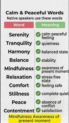 10 Calm & Peaceful Words You Should Know