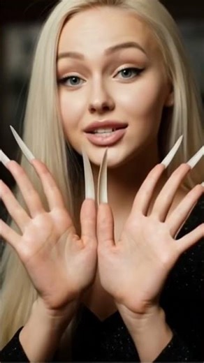 AI girl Tatiana talking about her long, super strong and Razor sharp fingernails