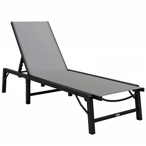 Outsunny Folding Sun Lounger Set of 2, 5-Position Reclining Sun Bed, Grey  | eBay UK