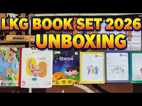 LKG Book Set 2026-27 📚 | Complete School Kit Unboxing 🎒 | Hindi English Maths Books for Kids