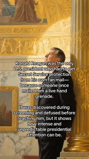 Most people know Ronald Reagan as the actor-turned-president… but did you know he once had to be protected from his fan mail? 🔥 Someone actually mailed him a live hand grenade, and Secret Service caught it during screening before it reached him. Presidents don’t just get letters—they get threats, obsessions, and mysteries we’ll never hear about. Makes you wonder… how much do we really know about what goes on behind the scenes in the White House? #RonaldReagan #USHistory #PresidentialFacts #Amer