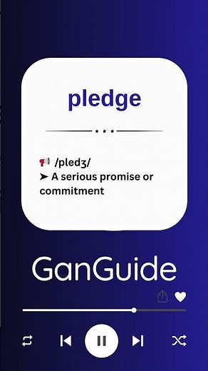 C1 English Word: PLEDGE | Meaning & Pronunciation