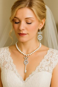 "alice 7" Silver-colored Cream Pearl Necklace - Etsy