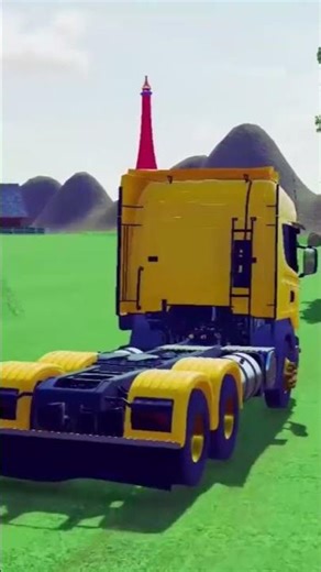 GIANT TRUCK vs COLORFUL EXCAVATORS! 🚚🌈 #shorts #fs22shorts