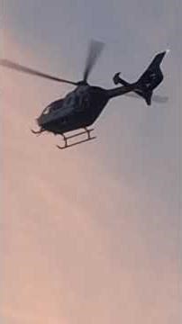 Hospital helicopter comes in for a landing