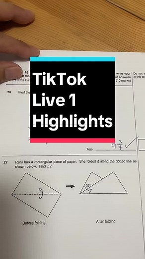 20240920 TikTok Live 1 Highlights #LIVEhighlights #TikTokLIVE #LIVE #singaporemath #math #modelmethod #mathheuristics #primary6 #grade6