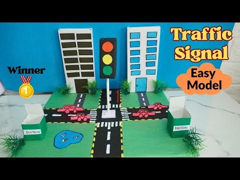EASY DIY TRAFFIC SIGNAL MODEL for School Project | Non-Working Physical Display (The4Pillars)