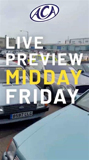 Come and join us, Watch the Live Preview at Midday. #angliacarauctions