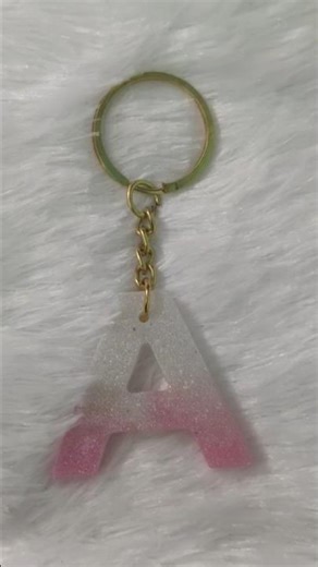 Resin Alphabet Keychain Making ✨ #Shorts