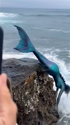 The Real Mermaid Got Scared 😱 | Jumped Into the Water 💦🧜‍♀️ #shorts