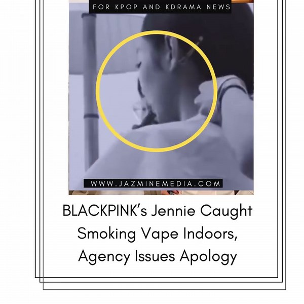 Jazmine Media on Instagram: "TRENDING: A recent viral clip of BLACKPINK’s Jennie vaping has caught the attention of netizens all around the world! Recently, Jennie published a video to her YouTube channel. In the video, eagle-eyed fans noticed she was smoking an e-cigarette in the waiting room before the rehearsal of an Italian fashion show and was blowing smoke towards the staff. After the clip went viral, it was edited out of the video but the issue grew bigger. Some defended Jennie saying she