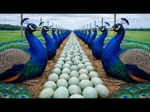 Inside the World’s Most Efficient Peafowl Farm – Feeding Hundreds in Minutes