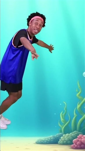 Arty uses his imagination to go swimming with fish… and a shark?! #artyandfriends