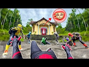 BRIDE Serbian " Ballerina Cappuccina " vs 7 Spider-Man Bros in Abandoned House Area ( Sad Story POV)