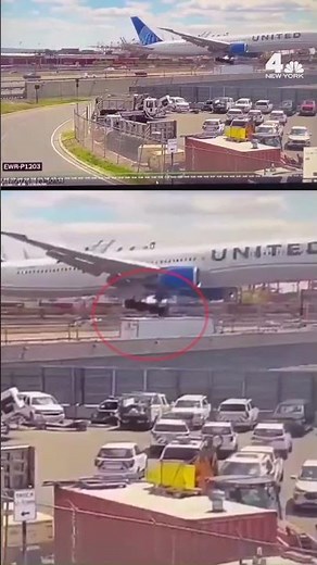 New view from Newark Airport shows United jet hit bakery truck on NJ Turnpike | NBC New York