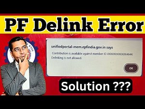 🔥Big Problem 🔥Contribution is available against member id delinking / delete is not allowed