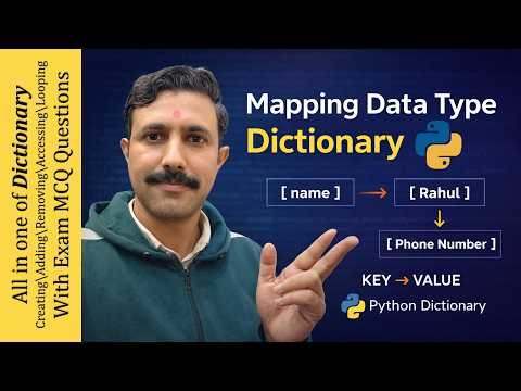 Dictionary in python with example | Mapping data type in python | Python for Beginners