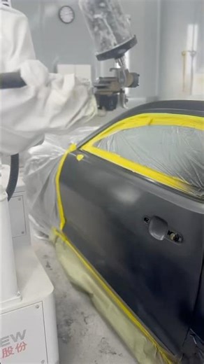 Blending door into quarter panel. #automobile #robot #painter #consistency #paintingrobot