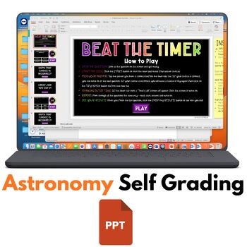 Astronomy Game Self Grading PPT  Grades 7,8 & 9