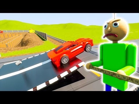 Cars attacking Lego Baldi | Brick Rigs