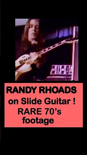 Randy Rhoads on slide guitar! Very rare footage from the ‘70s