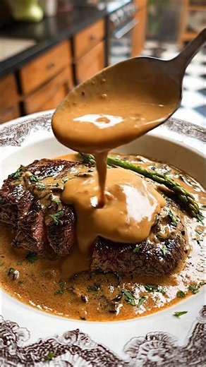 🥩 Steak with Creamy Diane Sauce Juicy, pan-seared steak with creamy Diane sauce is one of those better-than-takeout dinners that feels fancy but comes together fast. The sauce is rich, silky, and loaded with savory flavor—perfect for spooning over tender steak and mopping up with bread. A true 30-minute dinner that tastes straight out of a steakhouse. ⏱️ Recipe Details Prep Time: 10 minutes Cook Time: 15 minutes Total Time: 25 minutes Servings: 2–3 🧂 Ingredients Steak 2 ribeye, sirloin, or fil