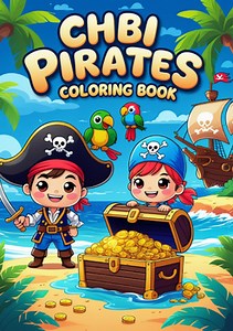 Chibi Pirates Coloring Book
