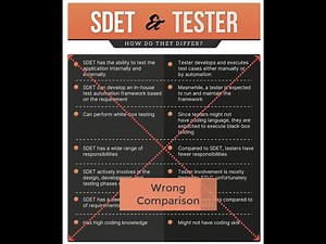 SDET vs Tester - Wrong Comparison