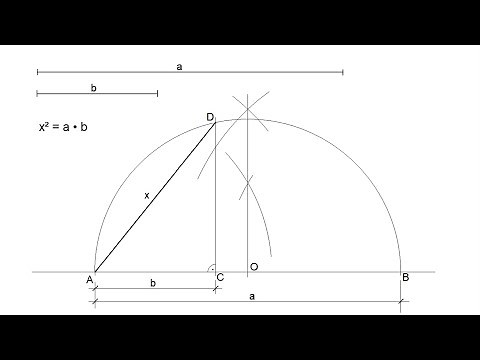 How to Find the Geometric Mean of two Given line Segments - Mean Proportion