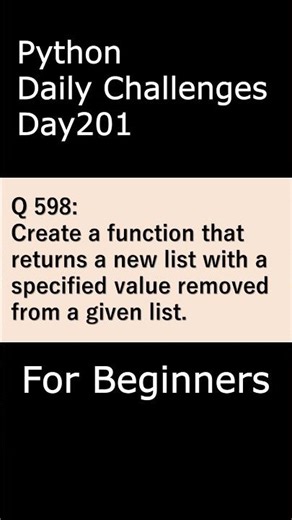 Python Daily Challenges Day201 For Beginners #programming #python #beginnersstitch