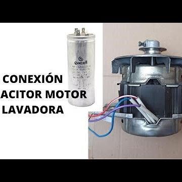 CÓMO CONECTAR CAPACITOR A MOTOR DE LAVADORA, CONEXIÓN DE CAPACITOR A MOTOR LAVADORA 220VAC 13uF