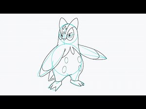 Como Desenhar o Prinplup de Pokémon 🐧💧 | Tutorial Fácil em 9 Passos