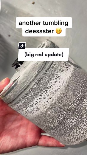honestly can’t believe this tumbler still functions at this point 😅 #girlythings #rocktumbler #rocktumbling #rocktumblerreveal #update #oops #messy #rockhound #hobby #crystals #explore #lapidary