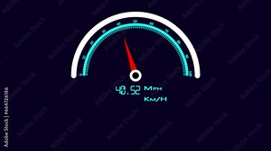 Typical fast car rev counter going through the gears.SPEED UP DOWN MITER ANIMATION