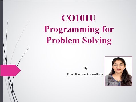 PPS Syllabus or Programming for Problem Solving Syllabus