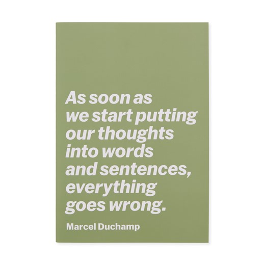 Marcel Duchamp Quote Notebook