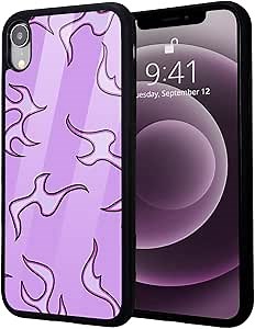Idocolors Abstract Art Cases for iPhone 11 Pro Max,Shockproof Soft Silicone Hard Back Scratch Resistant Gilry Purple Girly Protective Cover Case for iPhone 11 Pro Max