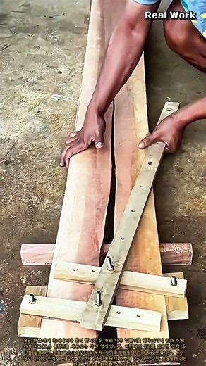 수제 나무 클램프 목재 밀착 접합 작업 #worker #process #carpentry #woodworking #jig
