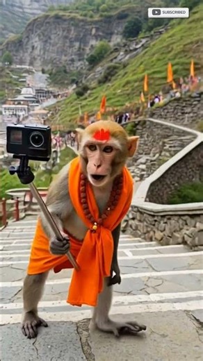 Monkey Vlog 🙏🚩🙉 Bana Raha hai #bandar #Shorts #Viral .