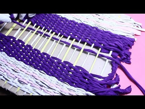 How to make a carpet from old clothes - Making a carpet - carpet making easily at home