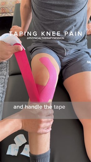 How to do KINESIO TAPE for knee pain | Physical Therapy Session
