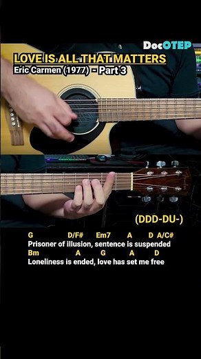 Love Is All That Matters - Eric Carmen (1977) Easy Guitar Chords Tutorial with Lyrics Part 3 SHORTS
