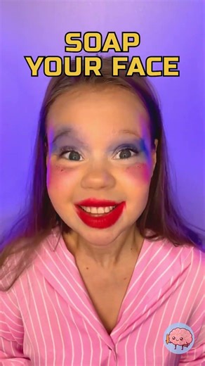 No Makeup at Night! 😱✨ Fun Face Care for Kids #shorts #hygiene