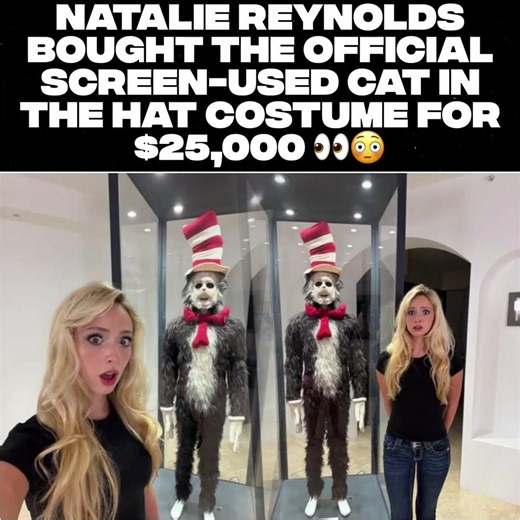 Natalie Reynolds bought the official screen-used Cat in the Hat costume for $25,000 👀😳