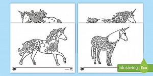 Unicorn Mindfulness Coloring Sheets