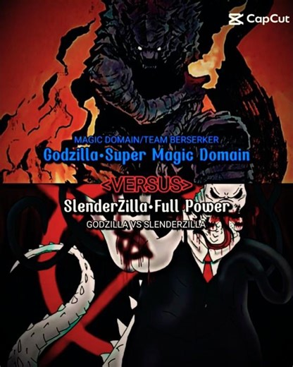 Godzilla Super Magic Domain vs SlenderZilla